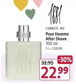 Rossmann Cerruti 1881 pour homme after shave Angebot