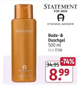 Rossmann Etienne aigner statement for men bade- & duschgel Angebot