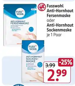 Rossmann Fusswohl anti-hornhaut fersenmaske Angebot