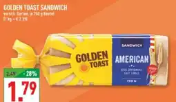 Marktkauf GOLDEN TOAST SANDWICH Angebot
