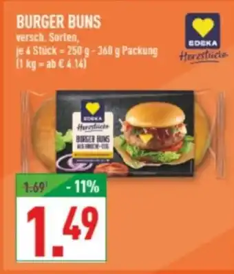 Marktkauf EDEKA Herzstücke BURGER BUNS Angebot