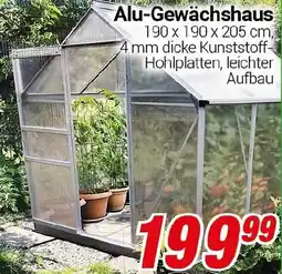 CENTERSHOP Alu-Gewächshaus Angebot