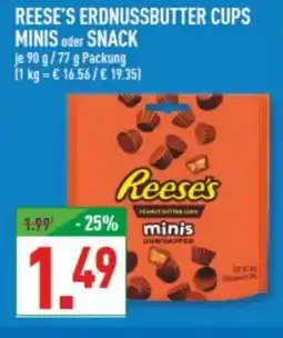 Marktkauf REESE'S ERDNUSSBUTTER CUPS MINIS oder SNACK Angebot