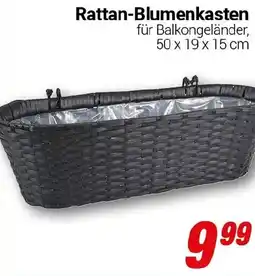 CENTERSHOP Rattan-Blumenkasten für Balkongeländer Angebot