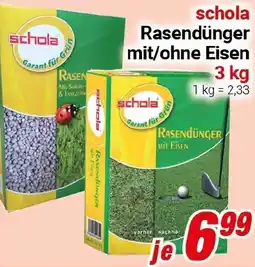 CENTERSHOP schola Rasendünger mit/ohne Eisen Angebot