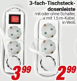 CENTERSHOP 3-fach-Tischsteckdosenleiste Angebot