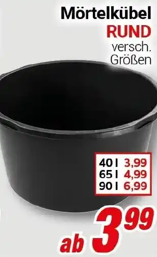 CENTERSHOP Mörtelkübel RUND Angebot