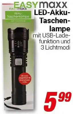 CENTERSHOP EASY maxx LED-Akku Taschenlampe Angebot