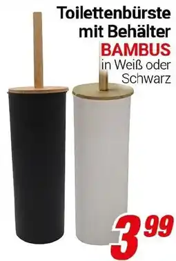 CENTERSHOP Toilettenbürste mit Behälter BAMBUS Angebot