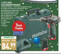 Marktkauf metabo 12-VOLT-AKKU- SCHLAGBOHRSCHRAUBER Angebot