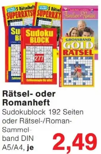 Jawoll Rätsel- oder Romanheft Angebot