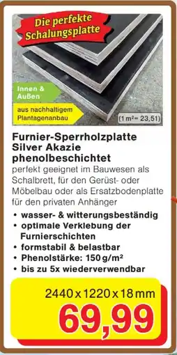 Jawoll Furnier-Sperrholzplatte Silver Akazie phenolbeschichtet Angebot