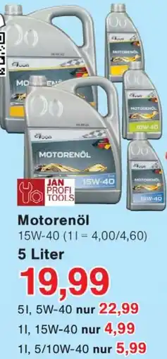 Jawoll JAN PROFI TOOLS Motorenöl Angebot
