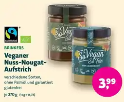Biomarkt BRINKERS Veganer Nuss-Nougat- Aufstrich Angebot
