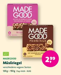 Biomarkt MADEGOOD Müsliriegel Angebot