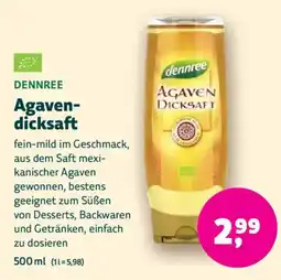 Biomarkt DENNREE Agavendicksaft Angebot
