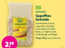 Biomarkt RAPUNZEL Gepufftes Getreide Angebot