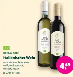 Biomarkt BACI AL SOLE Italienischer Wein Angebot