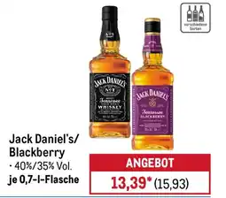 METRO Jack Daniel's/ Blackberry Angebot