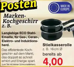 Wiglo Wunderland Marken- Kochgeschirr Stielkasserolle z. B. 16 cm Ø Angebot