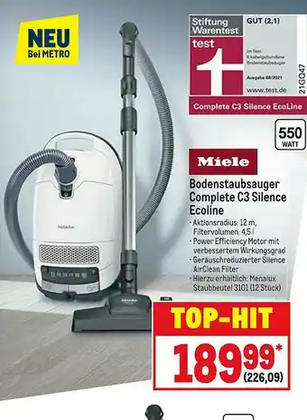 METRO Miele Bodenstaubsauger Complete C3 Silence Ecoline Angebot