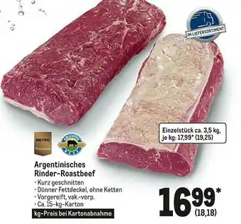 METRO Metro Premium Argentinisches Rinder-roastbeef Angebot