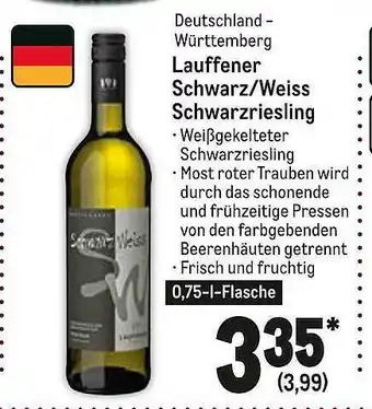 METRO Lauffener Schwarz Oder Weiß Schwarzriesling Angebot