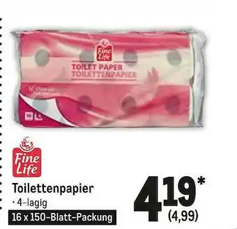 METRO Fine Life Toilettenpapier Angebot