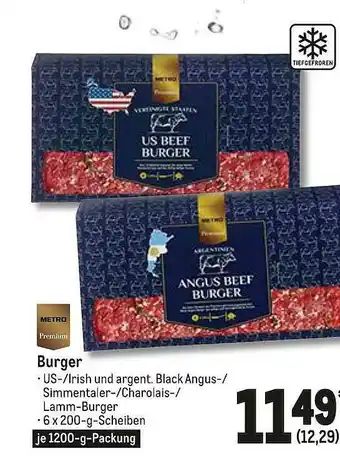 METRO Metro Premium Burger Angebot