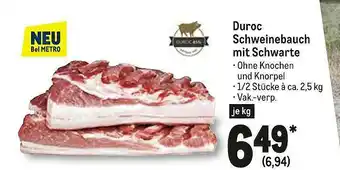 METRO Duroc Schweinebauch Mit Schwarte Angebot