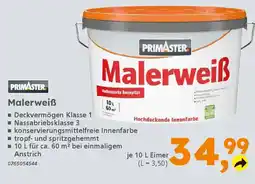 Globus Baumarkt PRIMASTER Malerweiß Angebot