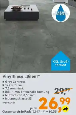 Globus Baumarkt Vinylfliese „Silent" Angebot