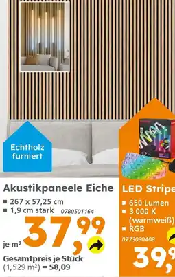 Globus Baumarkt Akustikpaneele Eiche Angebot