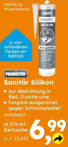 Globus Baumarkt PRIMASTER Sanitär Silikon Angebot
