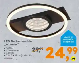 Globus Baumarkt LED Deckenleuchte ,,Wheeler" Angebot