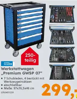 Globus Baumarkt Güde Werkstattwagen ,,Premium GWSP 07" 250- teilig Angebot