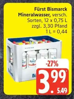 Edeka Fürst Bismarck Mineralwasser Angebot