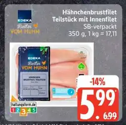 Edeka Hähnchenbrustfilet Teilstück mit Innenfilet Angebot