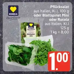 Edeka Pflücksalat oder Blattspinat Mini oder Rucola Angebot