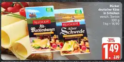 Edeka Rücker deutscher Käse in Scheiben Angebot