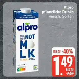 Edeka Alpro pflanzliche Drinks Angebot