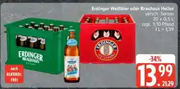 Edeka Erdinger Weißbier oder Brauhaus Helles Angebot