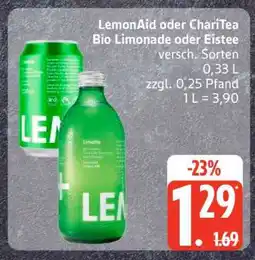 Edeka LemonAid oder ChariTea Bio Limonade oder Eistee Angebot