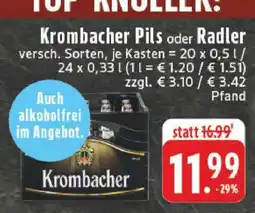 Edeka Krombacher Pils oder Radler Angebot