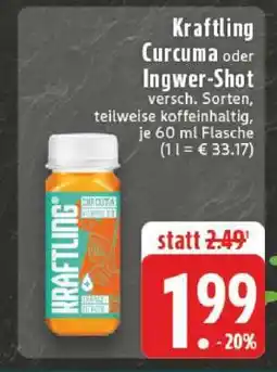Edeka Kraftling Curcuma oder Ingwer-Shot Angebot