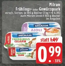Edeka Milram Frühlings- oder Gewürzquark Angebot