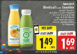 Edeka innocent Direktsaft oder Smoothie Angebot