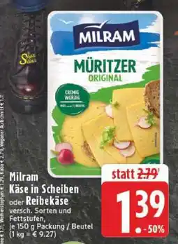 Edeka Milram Käse in Scheiben Angebot