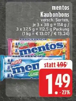 Edeka mentos Kaubonbons Angebot