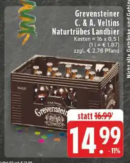Edeka Grevensteiner C. & A. Veltins Naturtrübes Landbier Angebot